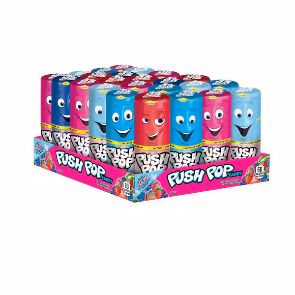 Topps Push Pop, Assorted Flavors 50oz
